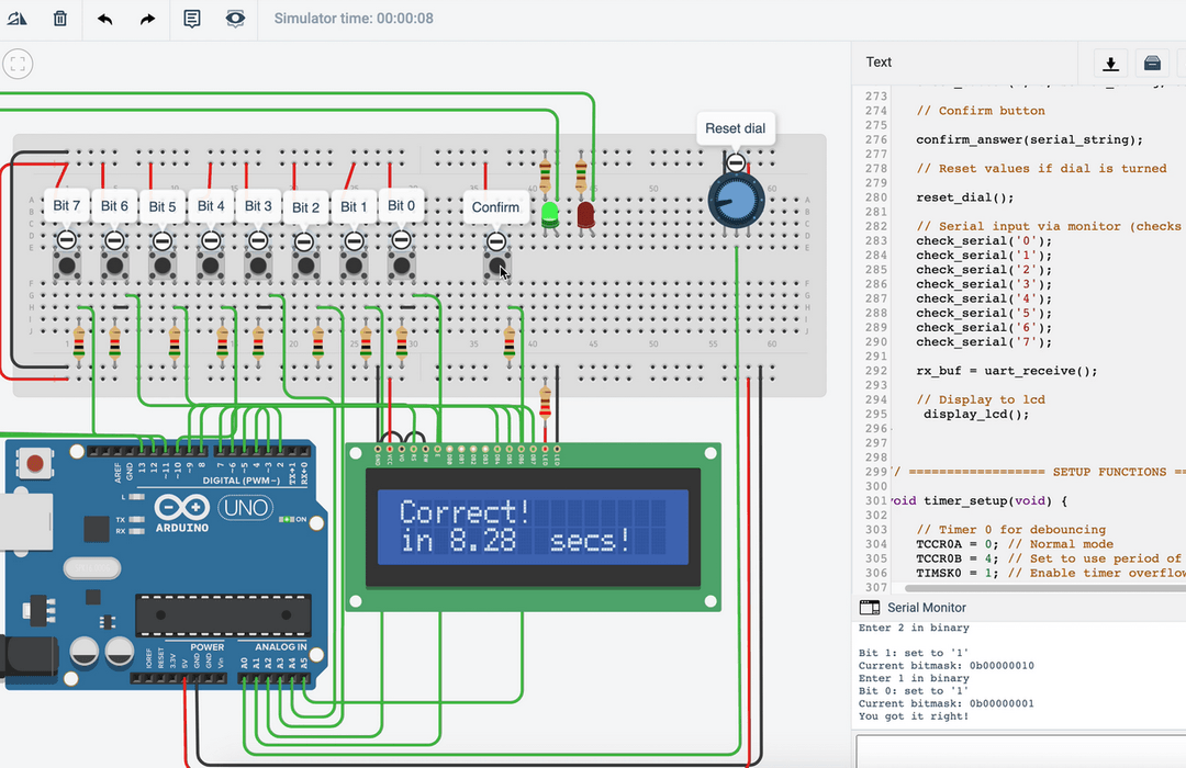 Arduino Binary Game